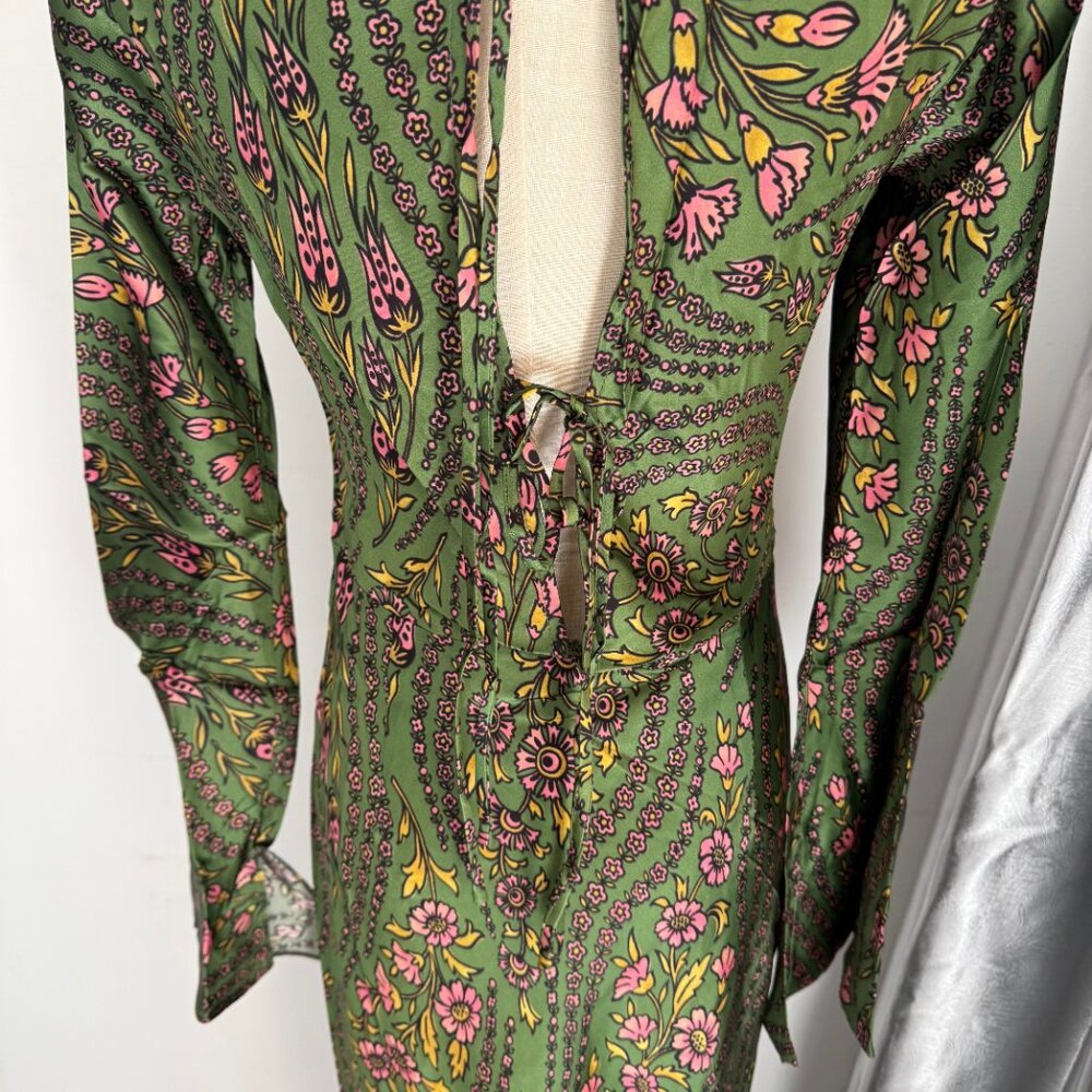 Veronica Beard Gemma Silk-Blend Satin Maxi Dress - Picture 6 of 11